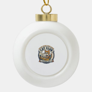 Büroarbeit von zu Hause aus Katze Katzenliebhaber- Keramik Kugel-Ornament