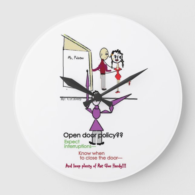 Büroassistenz/Rundgang Große Wanduhr (Vorderseite)