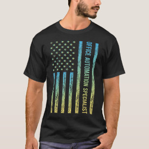 Büroautomatisierungsspezialist Blau Gelb T-Shirt