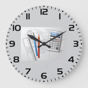 Bürobedarf für technisches Zeichnen Große Wanduhr