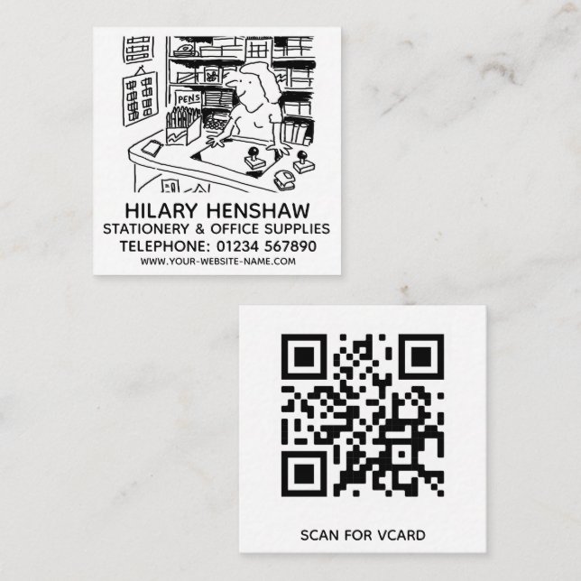 Bürobedarf Quadratische Visitenkarte (Vorne/Hinten)