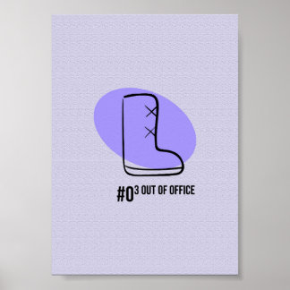 Büroferner Wanderstiefel - Minimalistischer Outdoo Poster