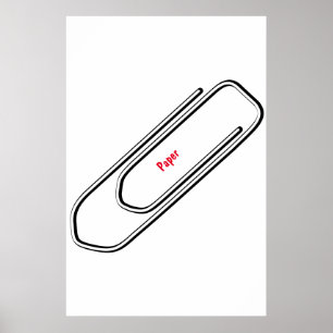 Büroklammer Poster