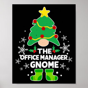 Büroleiter Gnome Xmas Familie Weihnachten Poster