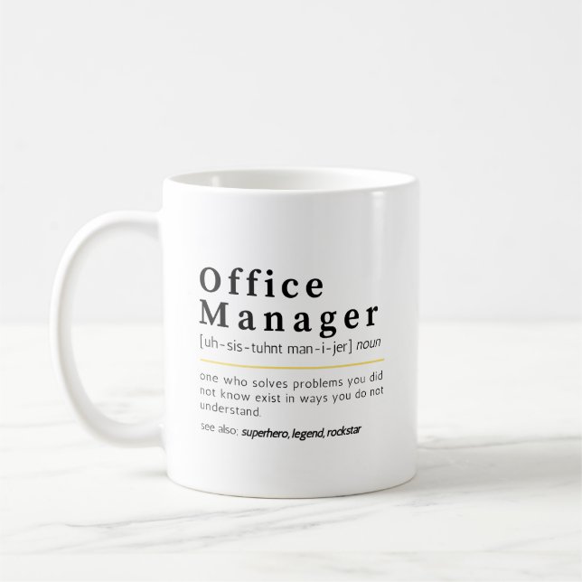 Büroleiter Substantiv Definition Büro Humor Kaffeetasse (Links)