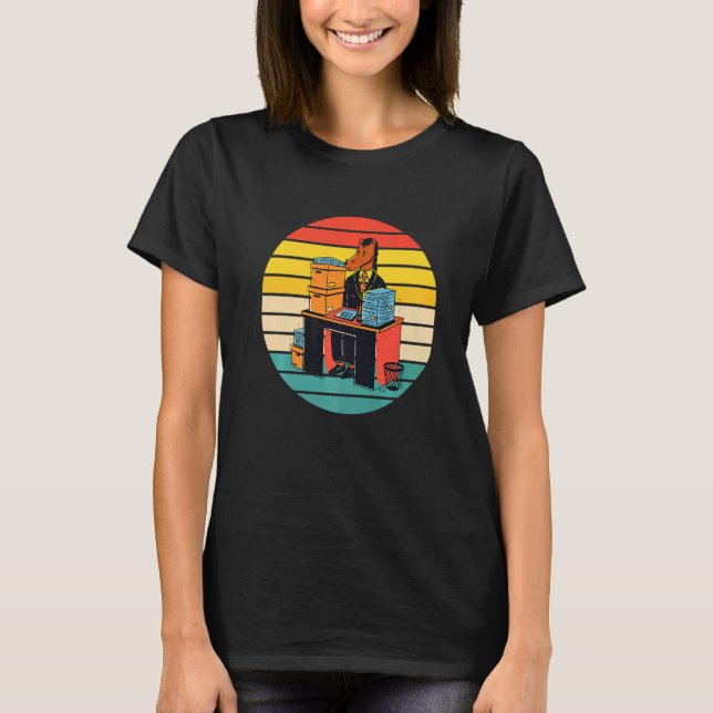 Büropferd Tier T-Shirt (Vorderseite)