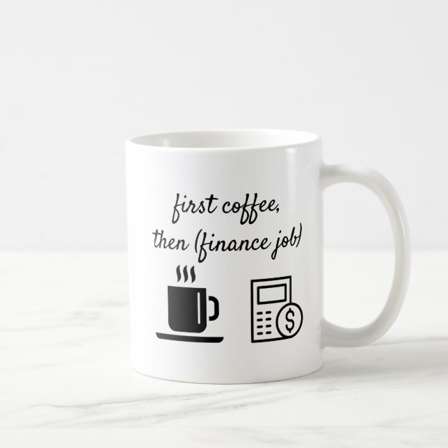 Bürotasse Erster Kaffee Kaffeetasse (Rechts)