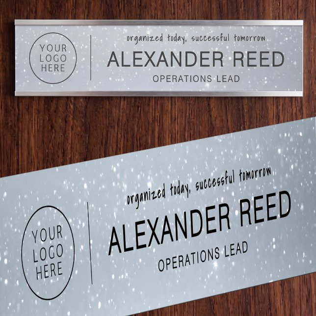 Bürotür mit Logonamensschildern Glitter Türschild (Office Door With Logo Name Plates Glitter)