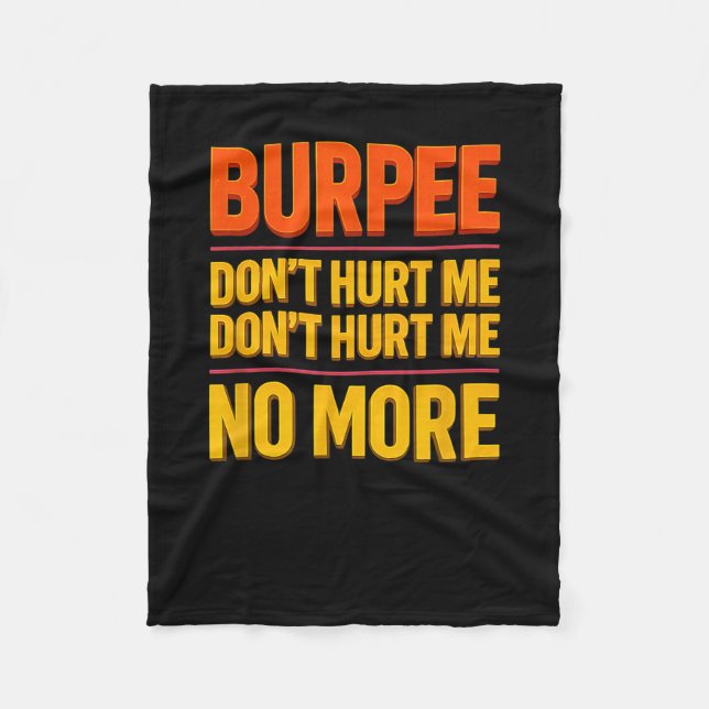Burpee Don't Hurt Me Funny Fitness 90s Workout Bol Fleecedecke (Vorderseite)