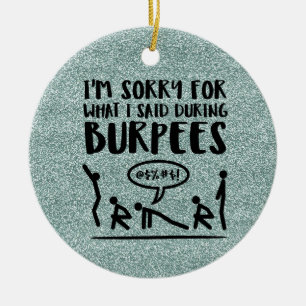 Burpee traurig (Glitter) Keramikornament