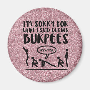 Burpee traurig (Glitter) Magnet