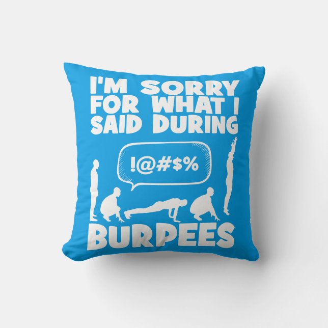 BURPEES - Funny Novelty Workout Kissen (Vorderseite)