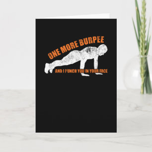 Burpees Sports Funny Hatred Exhausting Fitness Karte