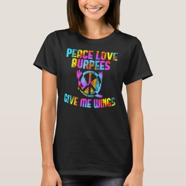 Burpees Training Friedenszeichen Sprichwort Peace  T-Shirt (Vorderseite)