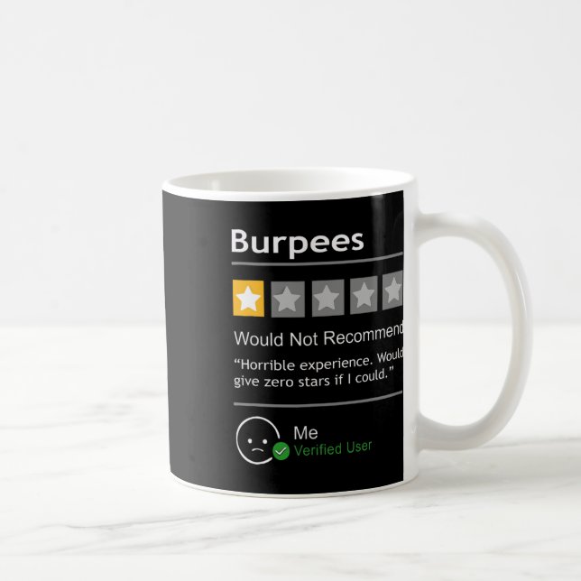 Burpees Würden Nicht Empfehlen Männer Frauen Gesch Kaffeetasse (Rechts)