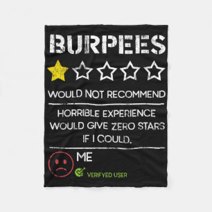 Burpees würden null Sterne nicht empfehlen Lustige Fleecedecke