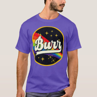 Burr Regenbogen im Vintage-Stil im Weltraum T-Shirt