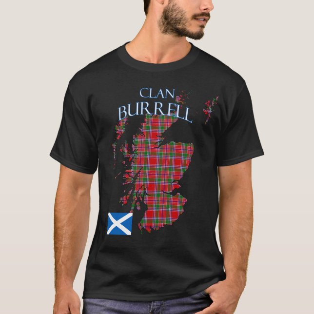 Burrell Scottish Clan Tartan Scotland T-Shirt (Vorderseite)