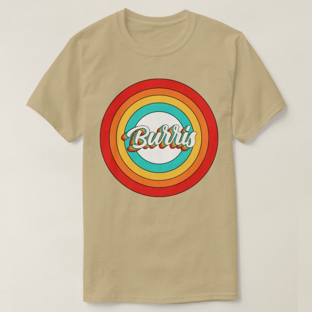 Burris Name Shirt Vintag Burris Circle (Design vorne)