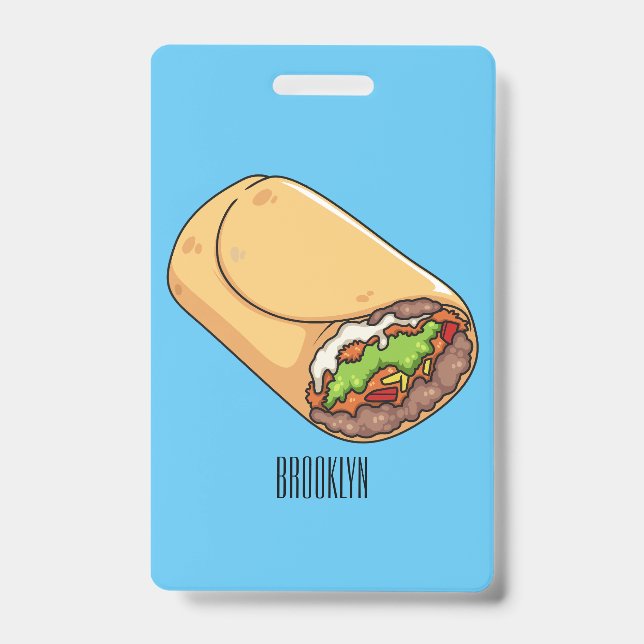 Burrito-Cartoon-Abbildung Ausweis (Vorderseite)