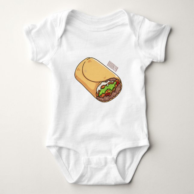 Burrito-Cartoon-Abbildung Baby Strampler (Vorderseite)
