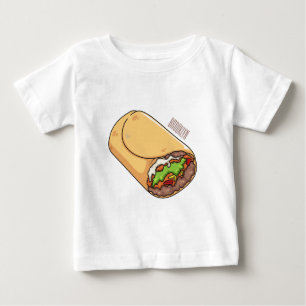 Burrito-Cartoon-Abbildung Baby T-shirt