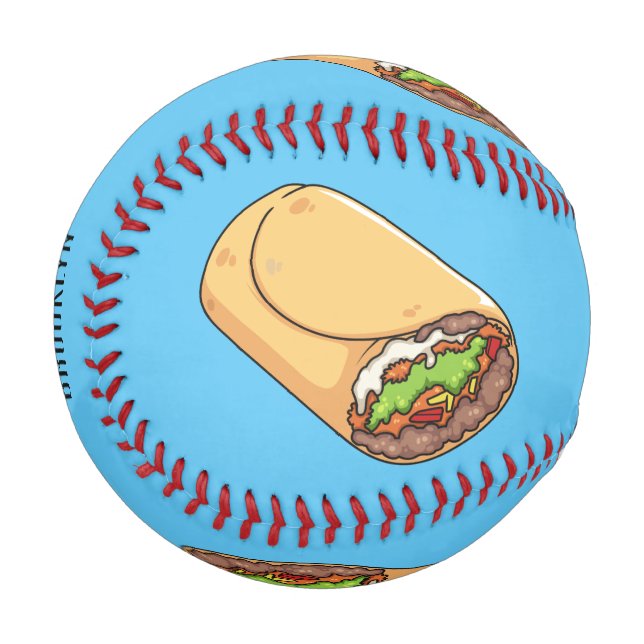 Burrito-Cartoon-Abbildung Baseball (Vorderseite Links)