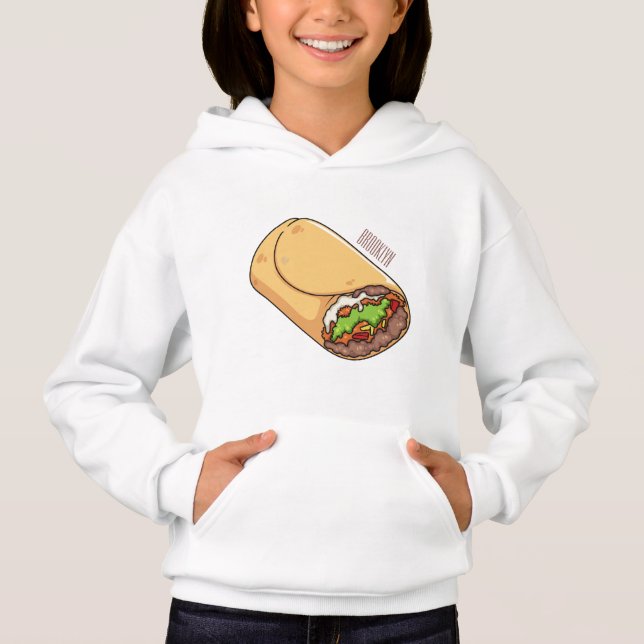 Burrito-Cartoon-Abbildung Hoodie (Vorderseite)