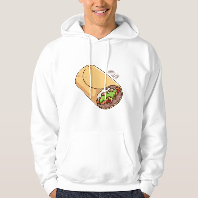 Burrito-Cartoon-Abbildung Hoodie (Vorderseite)
