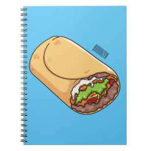 Burrito-Cartoon-Abbildung Notizblock