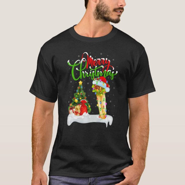 Burrito Food  Xmas Decorations Santa Burrito Chris T-Shirt (Vorderseite)