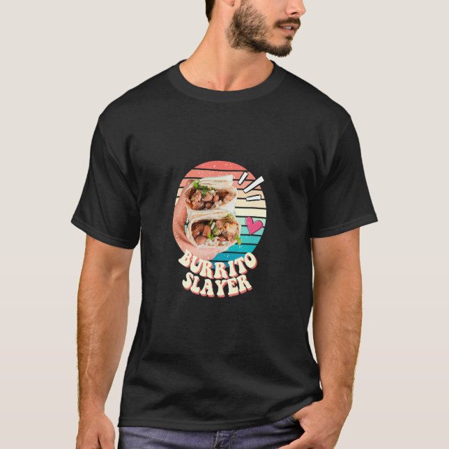 Burrito Slayer Flying Burrito Taquito Taco  Burrit T-Shirt (Vorderseite)