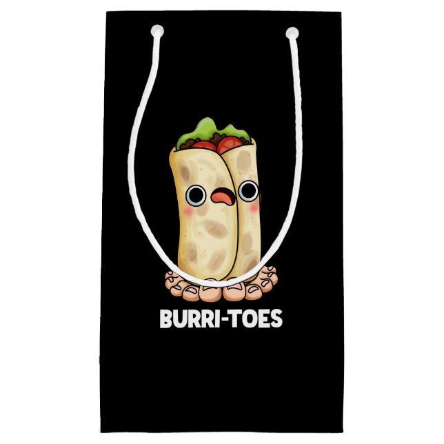 Burritoes Funny Burrito Pun Dark BG Kleine Geschenktüte (Vorderseite)