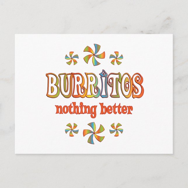 Burritos Nichts Besseres Postkarte (Vorderseite)