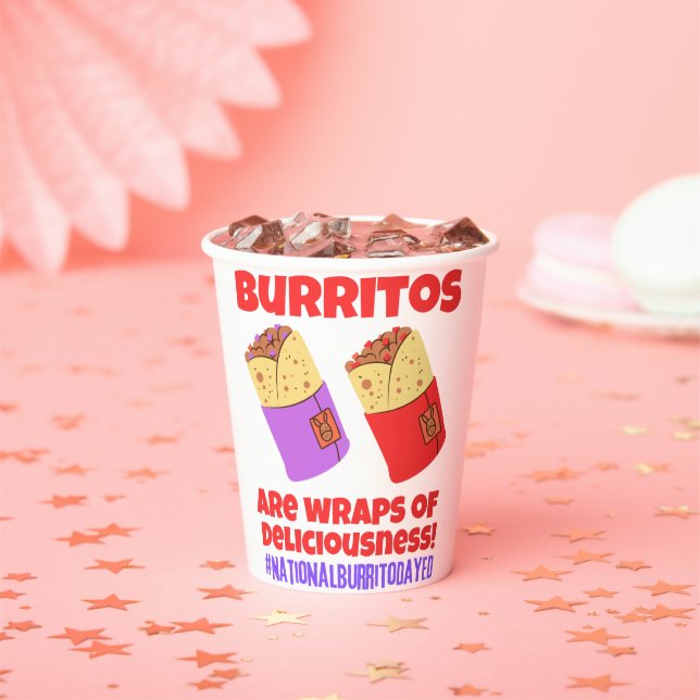 Burritos sind Wracks der Leckerbissen Pappbecher (Insitu)