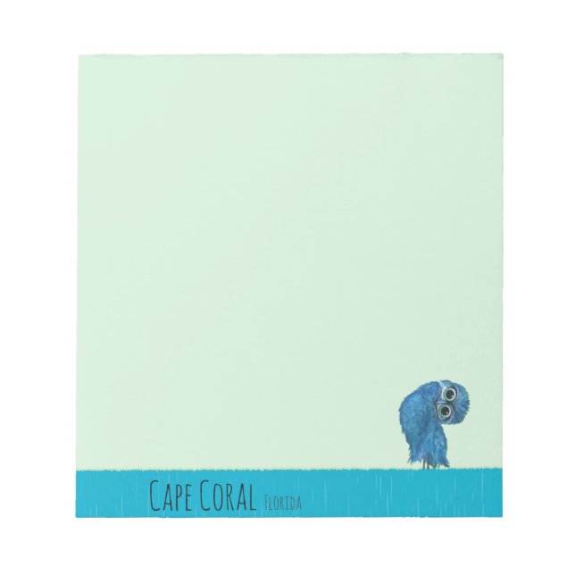 Burrowing Owl Painting Capcoral FL Notizblock (Vorderseite)