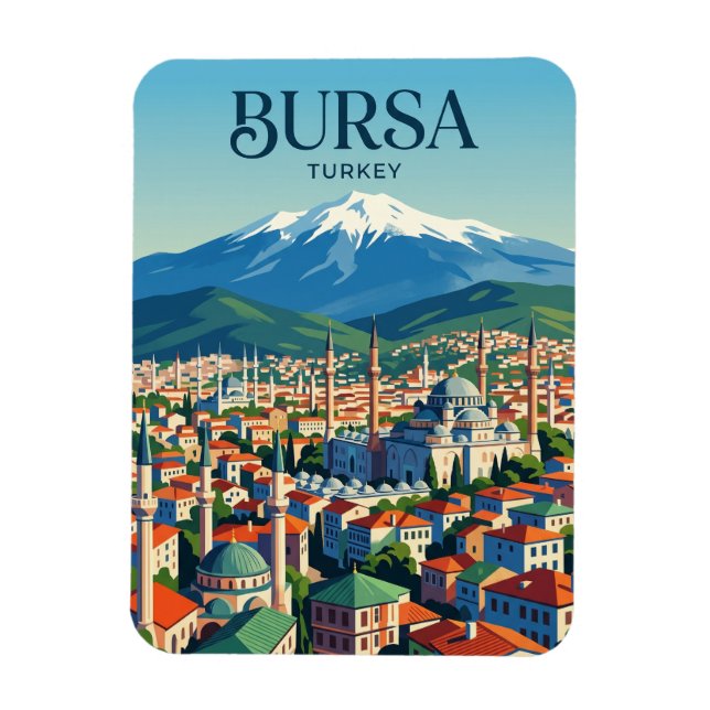 Bursa Skyline Türkei Magnet (Vertikal)