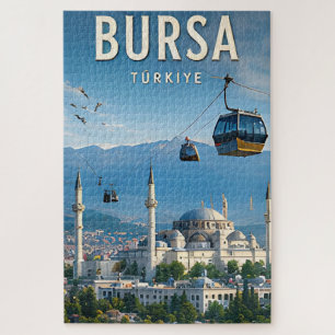🏔️ Bursa Türkei Große Moschee und Bergblick Puzzle