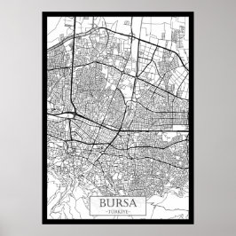 Bursa Türkei Karte Poster