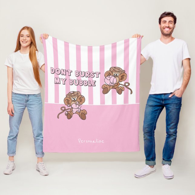 Burst nicht meine Blase - Affen Fleecedecke (Beispiel)