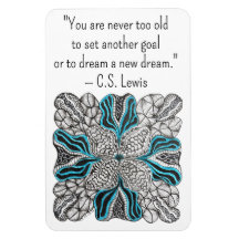 Burst of Blue Handgezeichneter Doodle-Magnet mit Z
