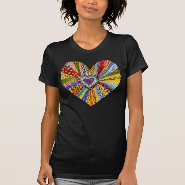 Burst of Color Herz-#1 T-Shirt (Vorderseite)