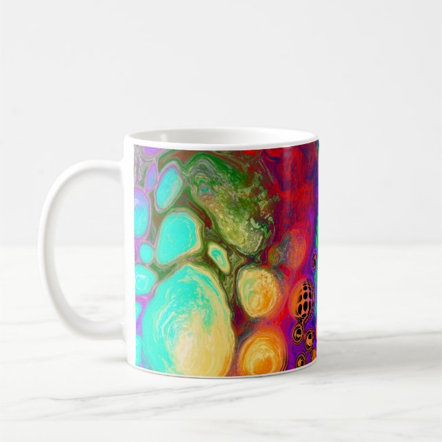 Burst of Colors Digital Fluid Art Kaffeetasse (Links)