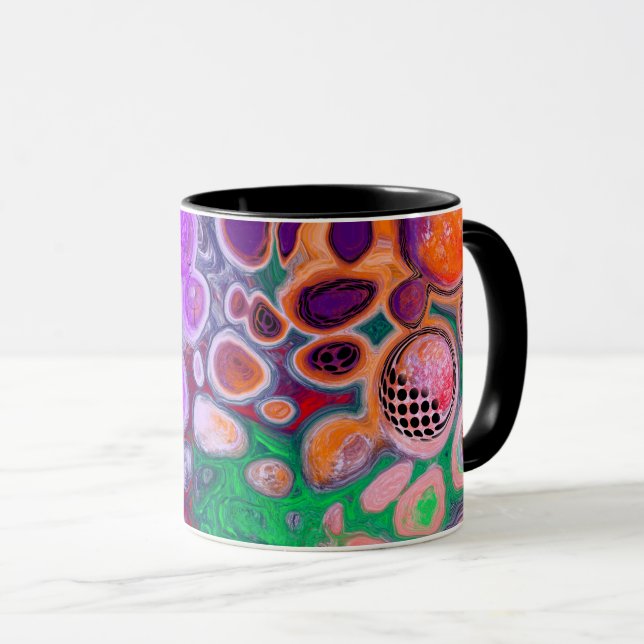 Burst of Colors Fluid Art Tasse (VorderseiteRechts)