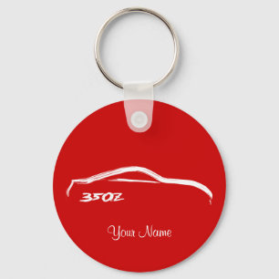 Bürsten-Anschlag Logo Nissans 350Z weißes Schlüsselanhänger