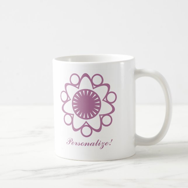 Bursten mit Life Blume Tasse, Lavendel Tasse (Rechts)