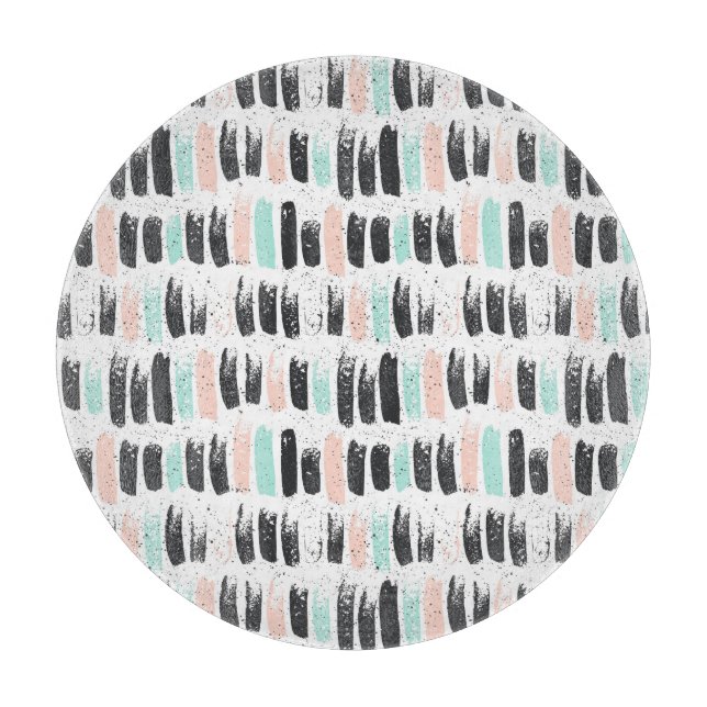 Bürsten u. Tinten-Anschlag-Muster Schneidebrett (Vorderseite)