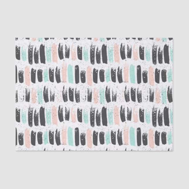 Bürsten u. Tinten-Anschlag-Muster Seidenpapier (Vorderseite)