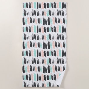 Bürsten u. Tinten-Anschlag-Muster Strandtuch