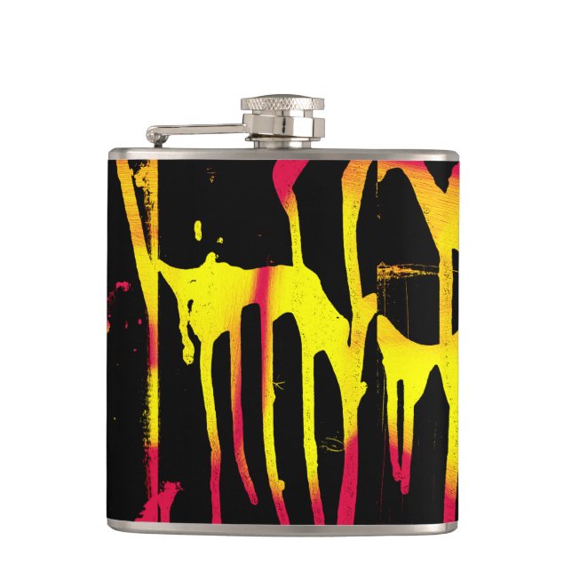 Bürsten und Sporen und Bacchanal-Kolben Flachmann (Vorderseite)